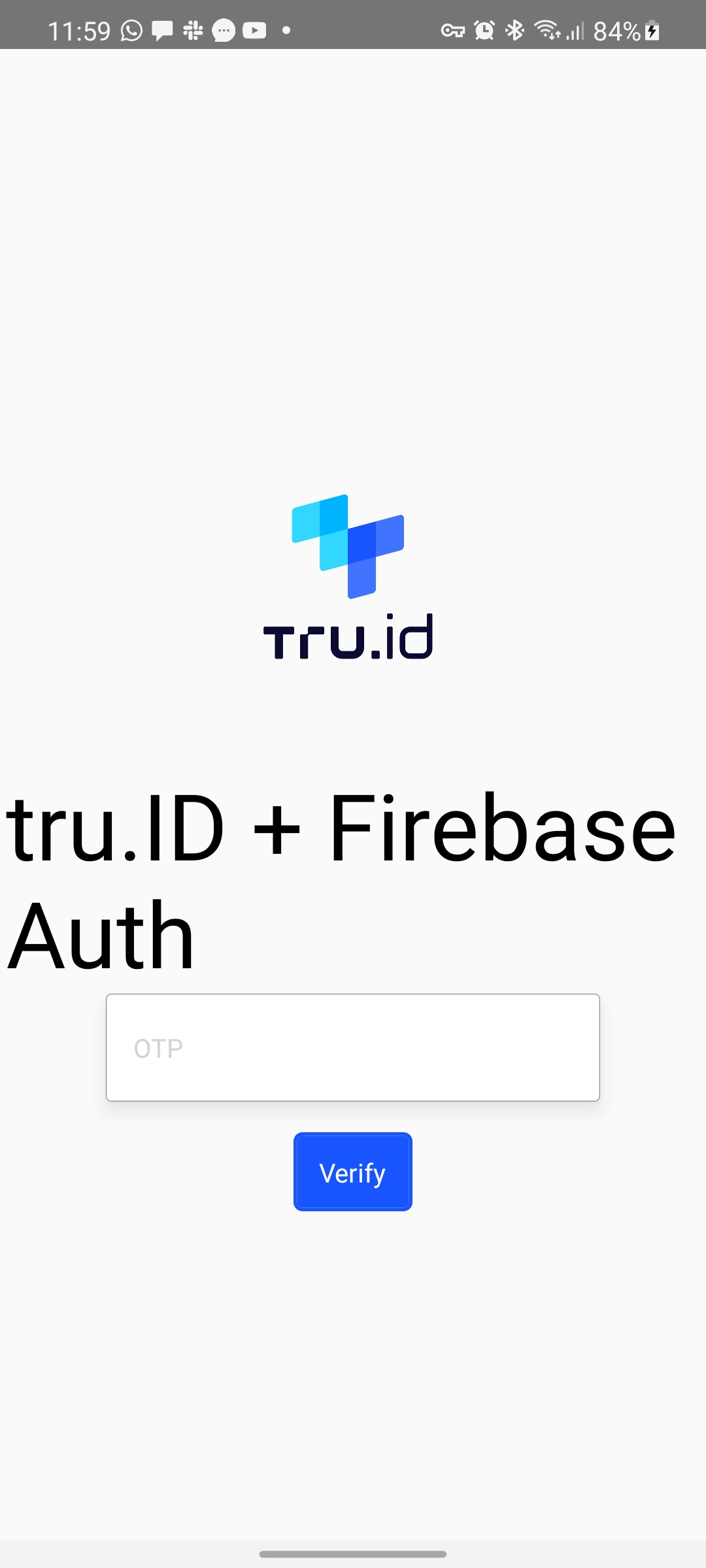 React Native Firebase Auth with OTP input